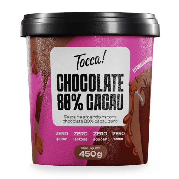 Pasta de Amendoim Com Cacau 80% (450gr) – Tocca