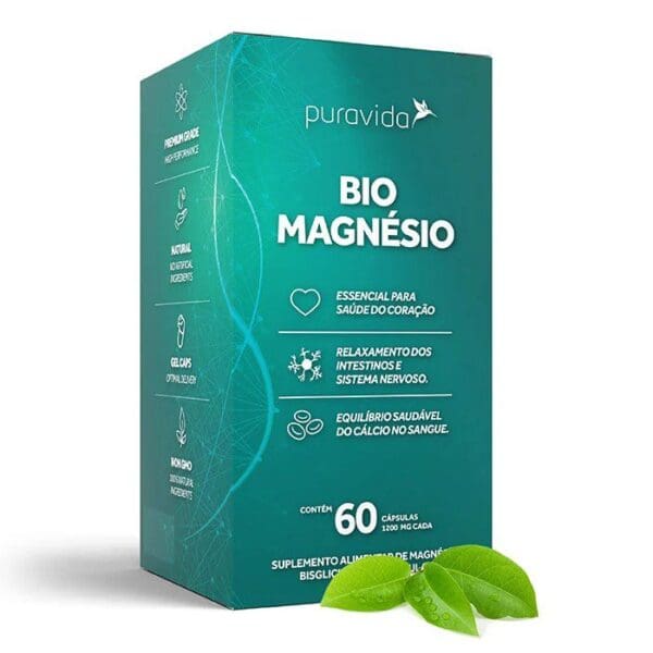Bio Magnésio Bisglicinato (60 Caps) - Puravida