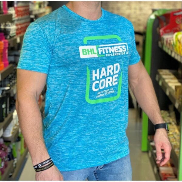 Camiseta (Azul Mescla) - BHL Fitness