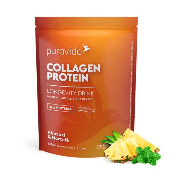 Collagen Protein Abacaxi e Hortelã (450g) - PuraVida