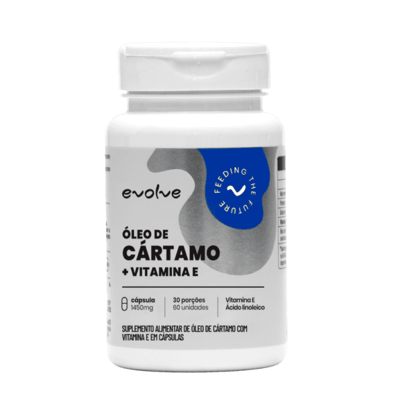 Óleo de Cártamo + Vitamina E (60 Caps) - Evolve